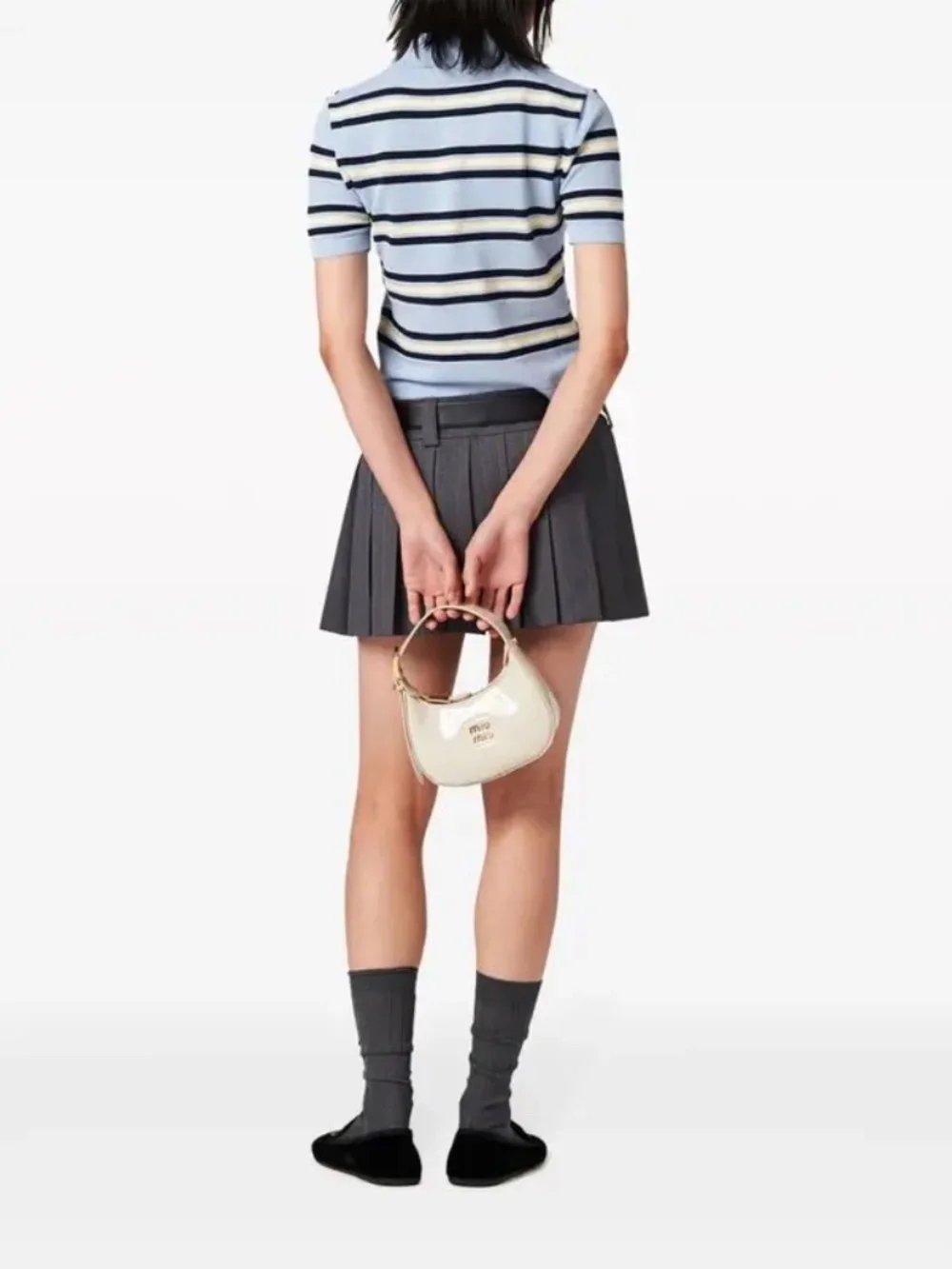 Miu Miu striped patch ribbed